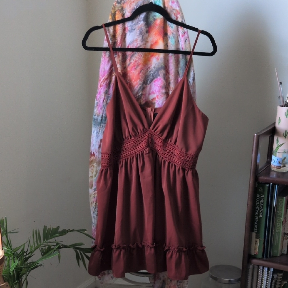 Cider Terracotta Sleeveless Dress